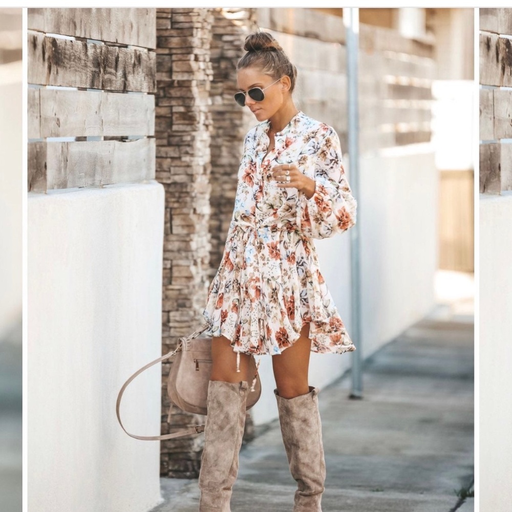 Floral Vienne Balloon Sleeve Dress